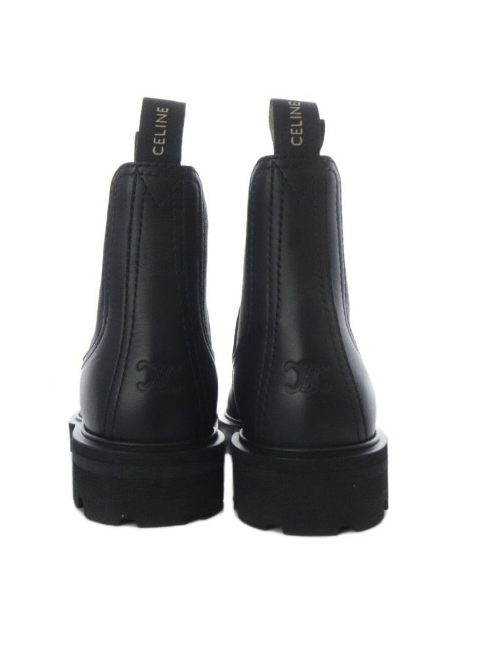 Celine Margaret Chelsea Boots Side Gore Short Flat Calfskin 36 Black - Picture 3 of 8